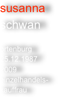 susanna
schwan

ortenburg
25.12.1987
2009
einzelhandels-
kauffrau